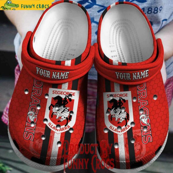 Custom St. George Illawarra Dragons NRL Crocs Shoes Gifts