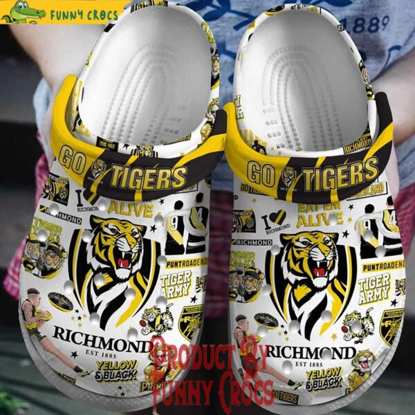 I Love Richmond Tigers White Crocs Style