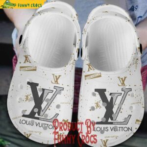 LV Louis Vuitton White Crocs Style