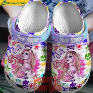 Personalized Avril Lavigne What The Hell Crocs Style 1