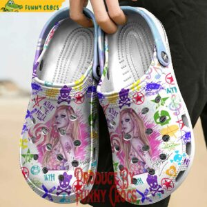 Personalized Avril Lavigne What The Hell Crocs Style 4