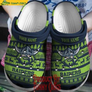 Personalized Canberra Raiders NRL Christmas Crocs Style