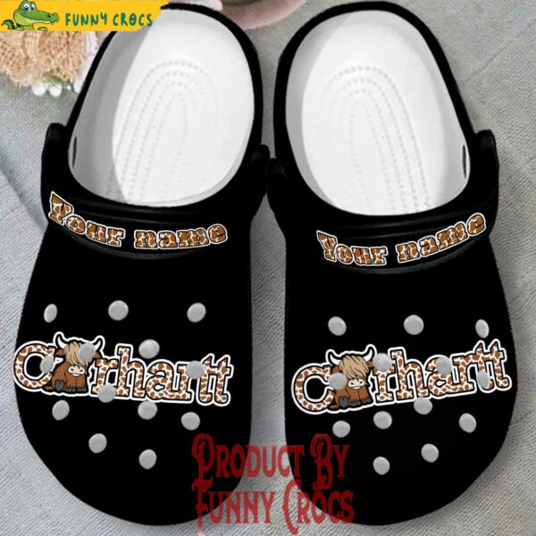 Personalized Cow Carhartt Crocs Style