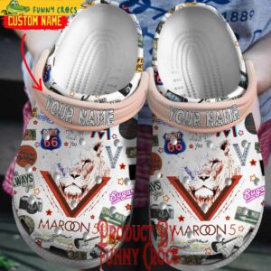 Personalized Maroon 5 Lion Crocs Style 1