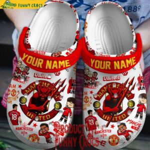 Personalized Red Devil Manchester United Crocs Slippers