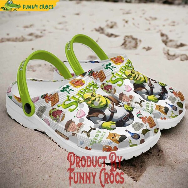 Personalized Shrek White Crocs Style