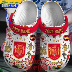 Personalized Soccer Spain Crocs Style Gifts 1