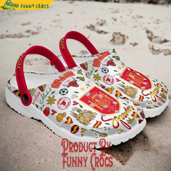 Personalized Soccer Spain Crocs Style Gifts