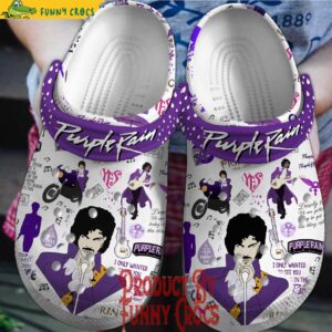 Prince Purple Rain Custom Crocs Slippers 1