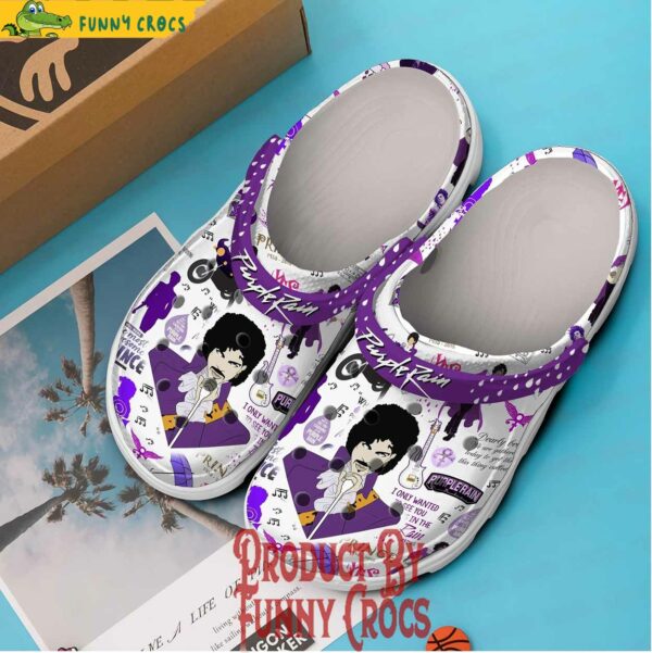 Prince Purple Rain Custom Crocs Slippers