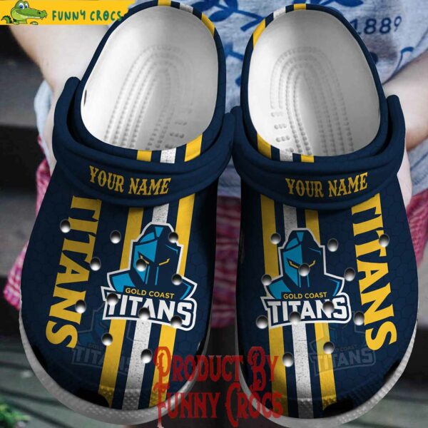 Personalized Gold Coast Titans NRL Crocs Slippers