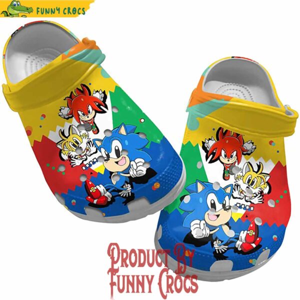 Team Sonic Colorful Crocs Style