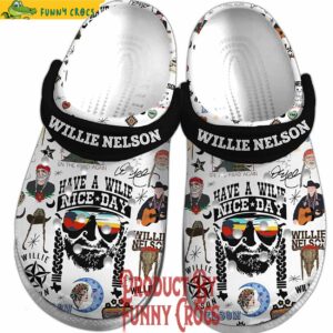 Willie Nelson Have A Nice Day Crocs Slippers