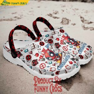 Custom Back To School Deadpool Crocs For Kids 2