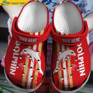 Custom Dolphins National Rugby League Crocs Shoes