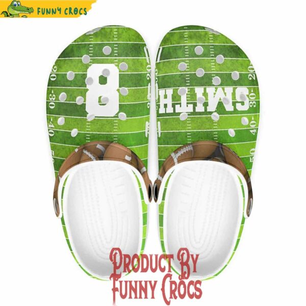 Custom Football Over Print Crocs Style