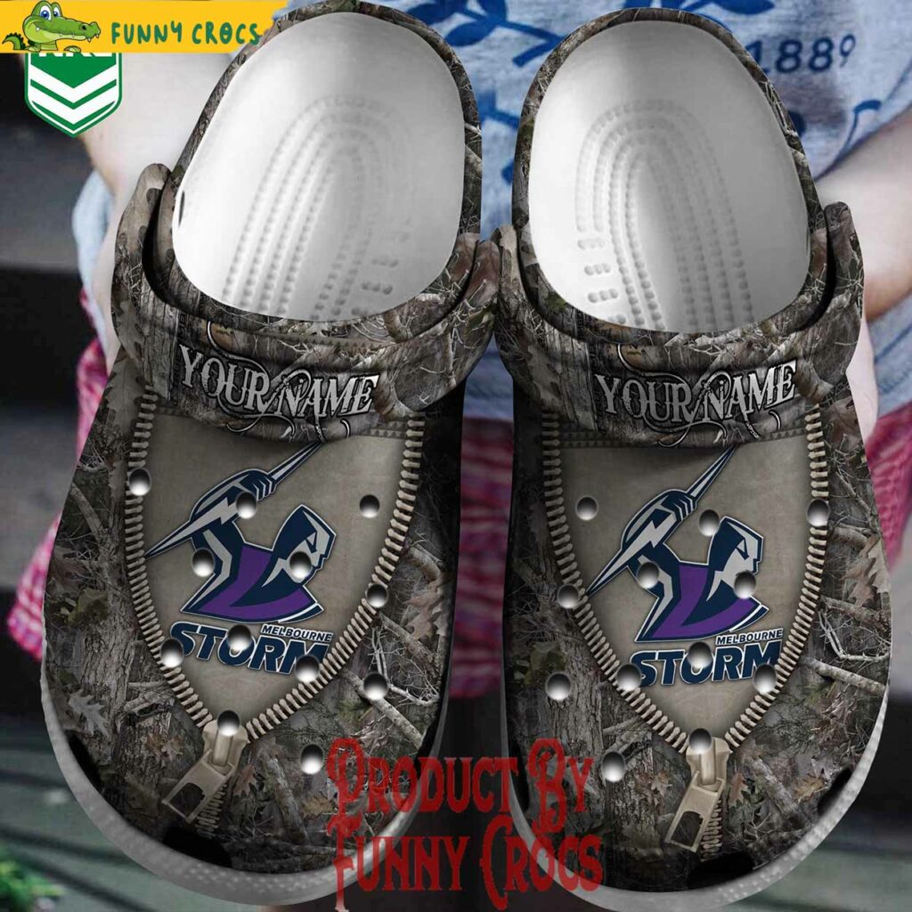 Customized NRL Melbourne Storm Crocs Perfect For Hunting