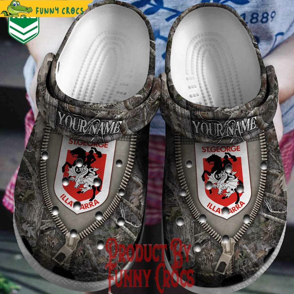 Customized NRL St George Illawarra Dragons Crocs Perfect For Hunting