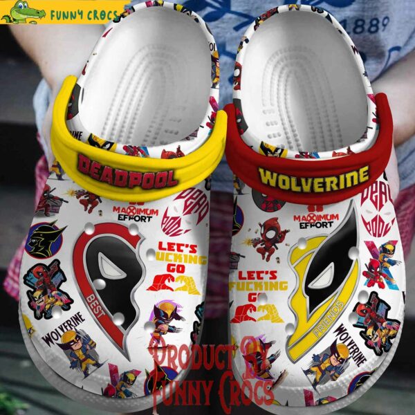 Deadpool And Wolverine Best Friends Cosplay Crocs Style