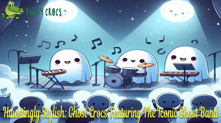 Hauntingly Stylish Ghost Crocs Featuring The Iconic Ghost Band