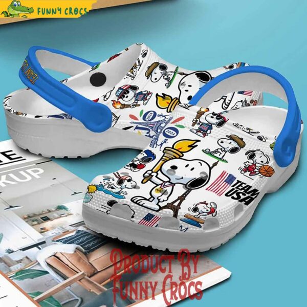 Olympic Paris Team USA Snoopy Crocs Style
