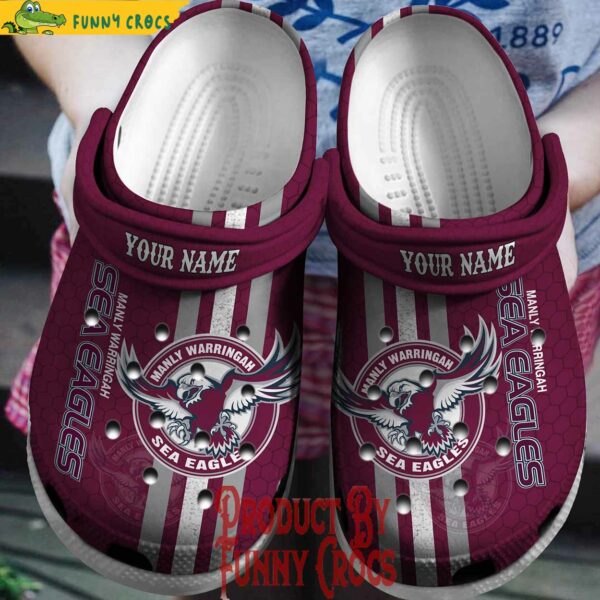 Personalized Manly Warringah Sea Eagles Crocs Shoes