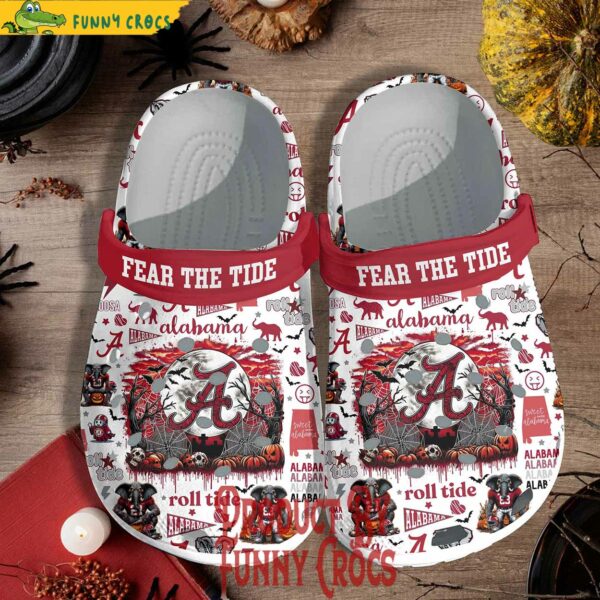 Alabama Crimson Tide Fear The Tide Halloween Crocs