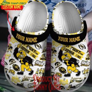 Custom Iowa Hawkeyes NCAA Football Crocs Style