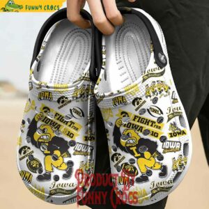 Custom Iowa Hawkeyes NCAA Football Crocs Style 3