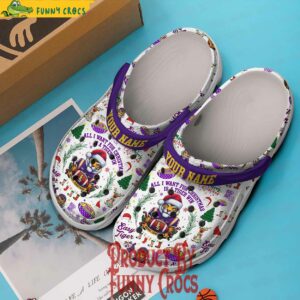 Custom Merry Christmas LSU Tigers Crocs Style 2