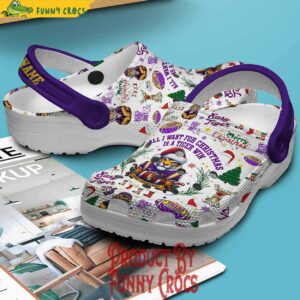 Custom Merry Christmas LSU Tigers Crocs Style 3