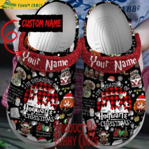 Custom Name Hogwarts Christmas Crocs 1