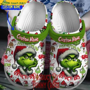 Custom Name Just Waiting For GrinchMas Crocs Clog 1