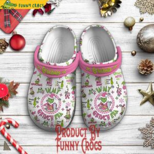 Grinch Breast Cancer Awareness Christmas Crocs 1