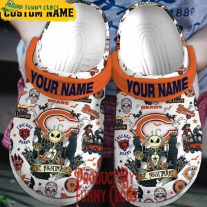 Halloween Chicago Bears The Nightmare Before Christmas Custom Crocs 1