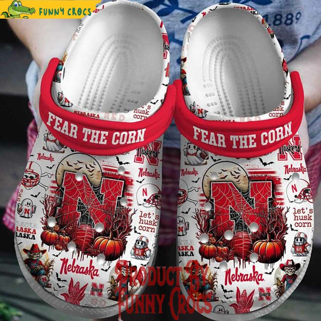 Halloween Nebraska Huskers Fear The Corn Custom Crocs Style