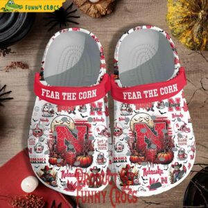 Halloween Nebraska Huskers Fear The Corn Custom Crocs Style 4