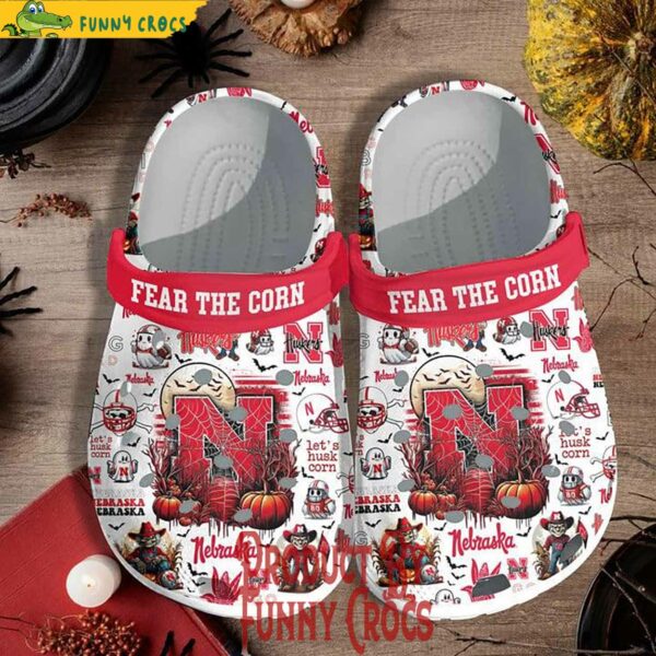 Halloween Nebraska Huskers Fear The Corn Custom Crocs Style