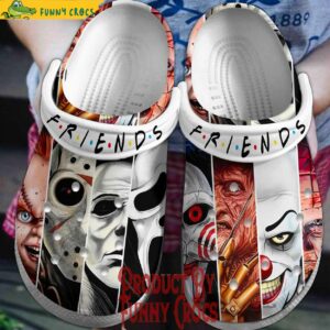 Horror Characters Face Friends Halloween Crocs Style 1