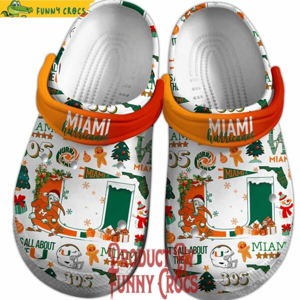 Miami Hurricanes Christmas Crocs – NCAA Football Style