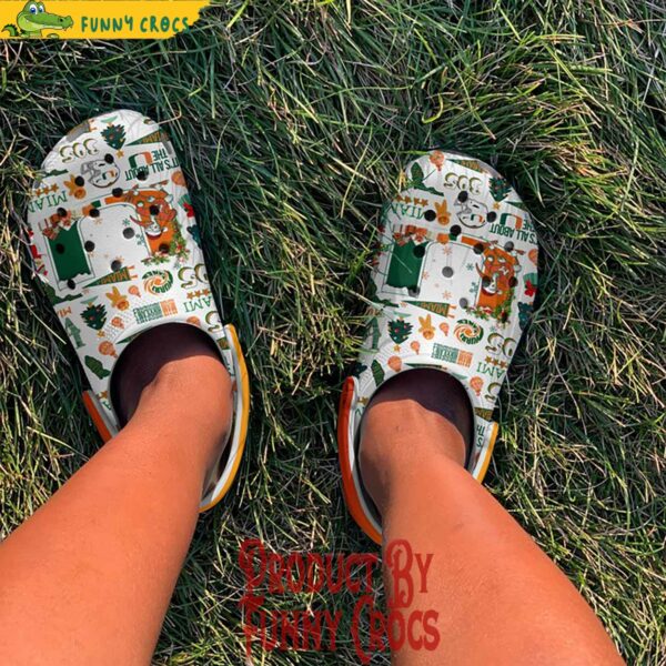 Miami Hurricanes Christmas Crocs – NCAA Football Style