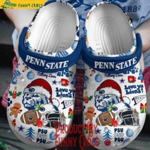 Penn State Nittany Lions Christmas Crocs NCAA Football Style 1