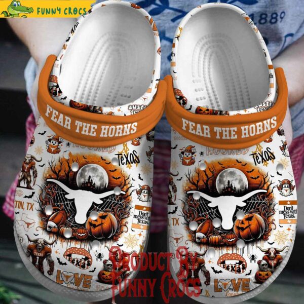 Texas Longhorns Fear The Horns Halloween Crocs