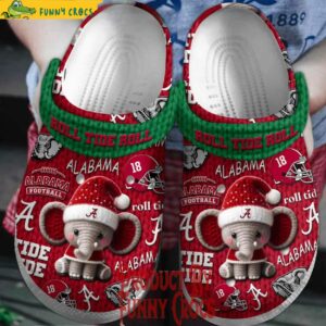 3d Printed Knit Effect Alabama Crimson Tide Christmas Crocs