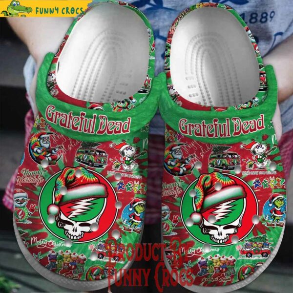 Christmas Grateful Dead Non Slip Crocs