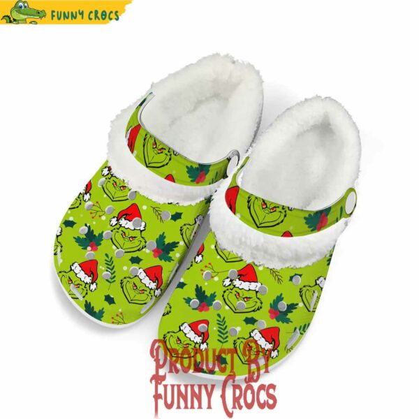 Cozy And Comfortable Grinch Christmas Fleece Crocs Clogs For Sale