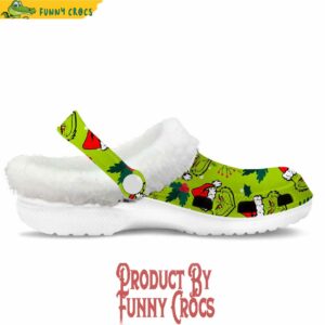 Cozy And Comfortable Grinch Christmas Fleece Crocs Clogs For Sale 3