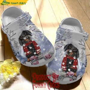 Custom Name Baby Cute Dachshund Merry Christmas Crocs Shoes