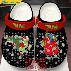 Custom Name Trump And The Grinch Christmas Crocs Shoes