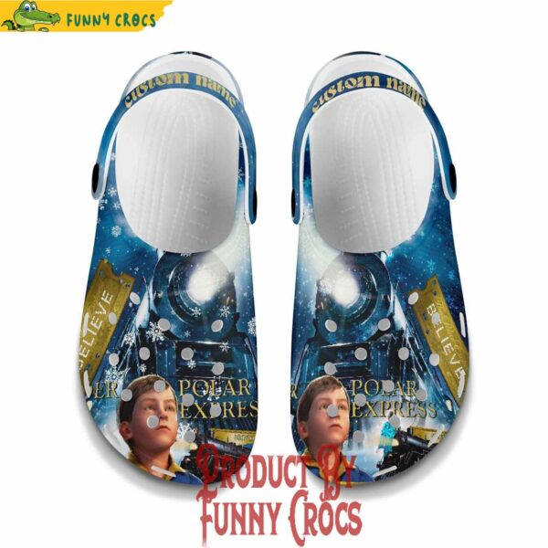 Custom Polar Express Christmas Crocs For Movie